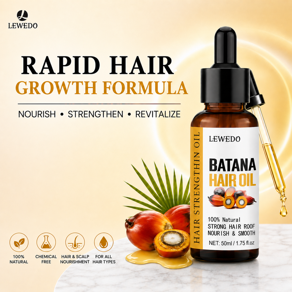 LEWEDO Batana Hair Oil – Hair Growth & Anti Hair Fall Oil with Rosemary & Castor Oil